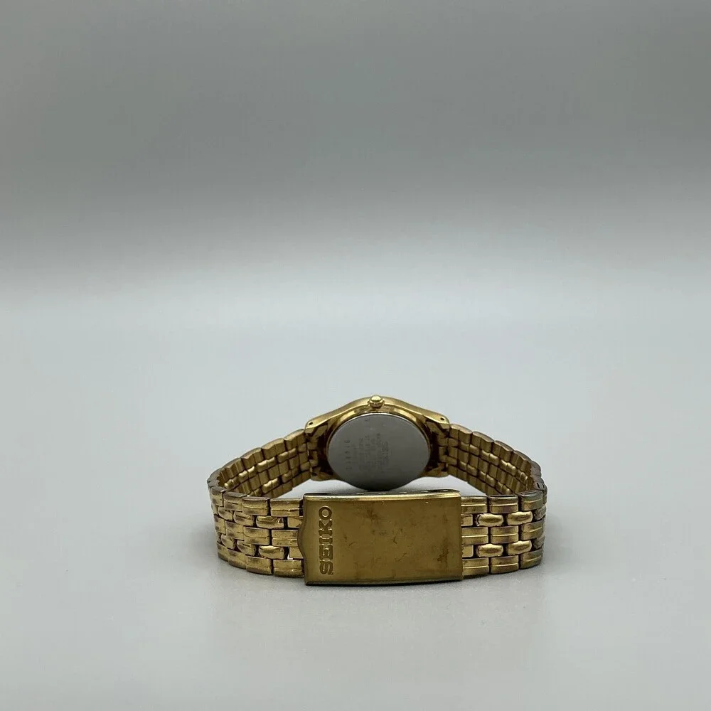 Vintage Seiko 7N63-6A50 Womens Watch 24mm Gold Tone Non Running